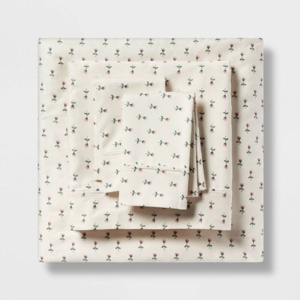 Twin/Twin XL 400TC Cotton Sateen Sheet Set - Tulip Toss